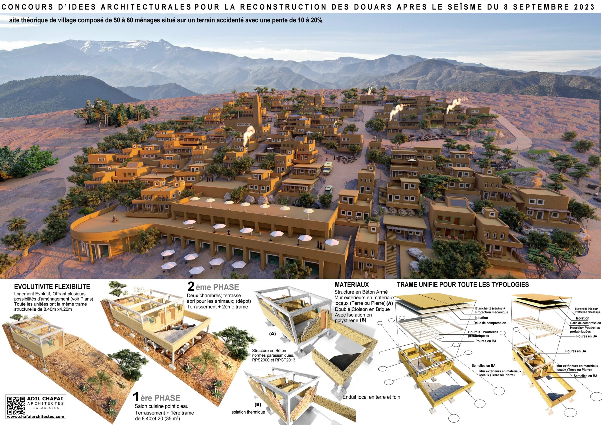 Reconstruction des douars d'Alhaouz apres le seisme du 08-09-2023 — 1