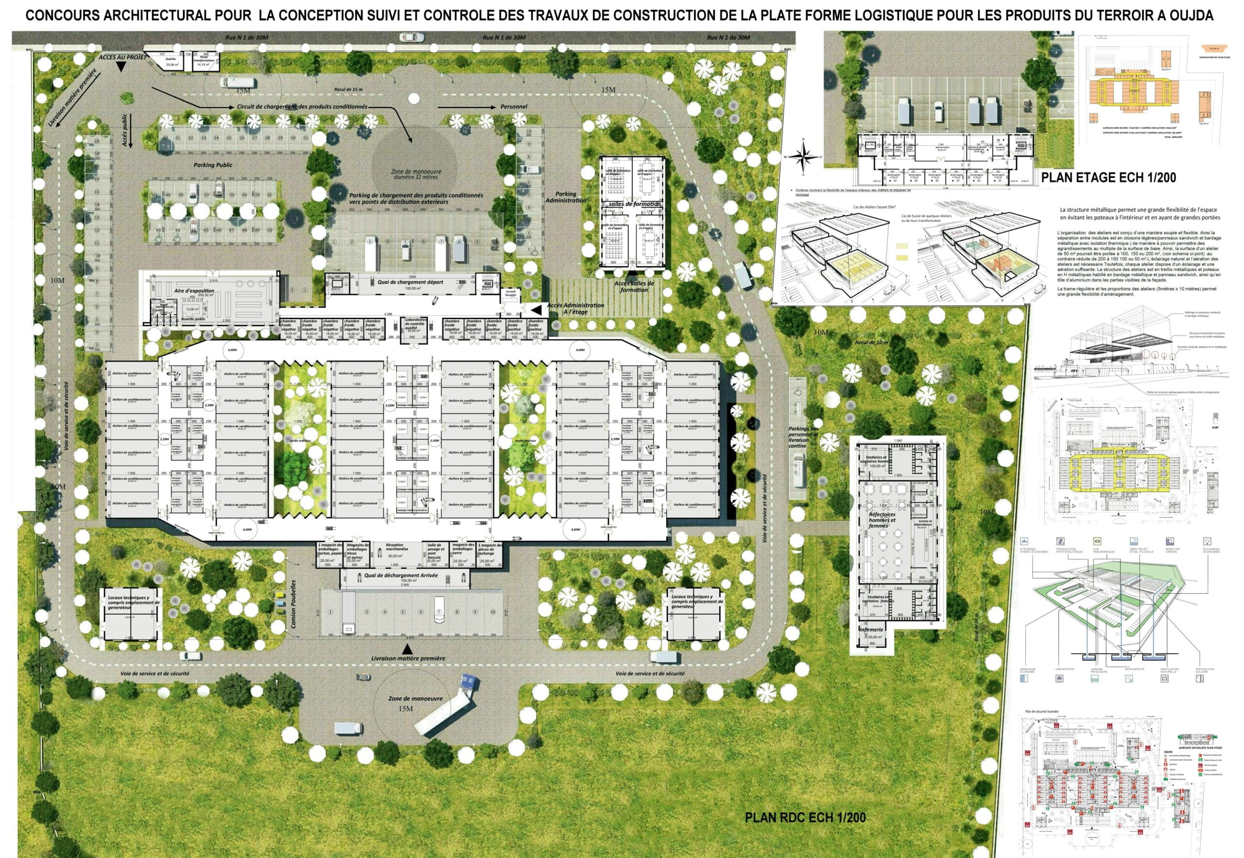 Plateforme logistique pour la valorisation et le conditionnement des produits de Terroirs | CONCOURS ARCHITECTURAL 1ER  PRIX — 9