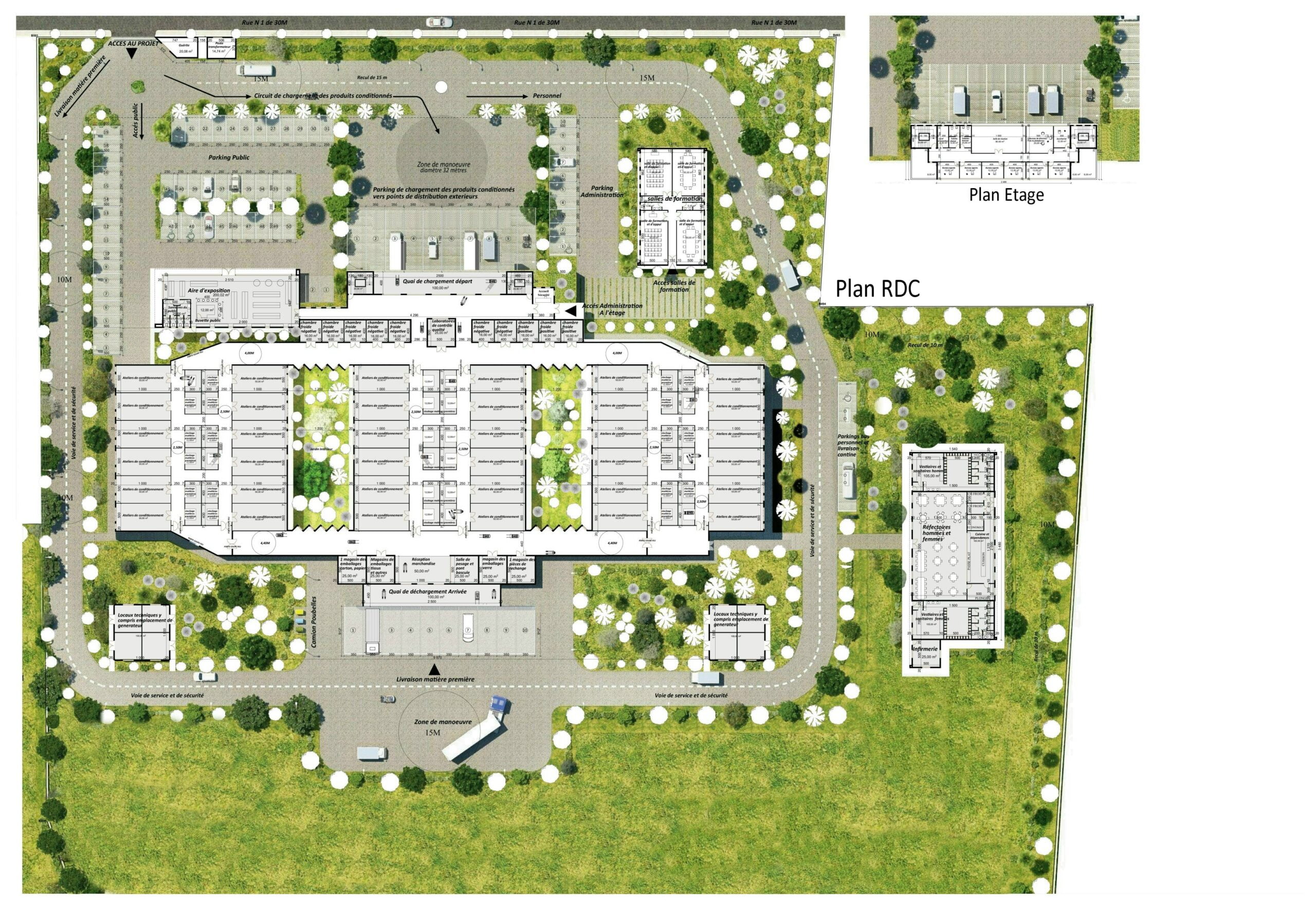 Plateforme logistique pour la valorisation et le conditionnement des produits de Terroirs | CONCOURS ARCHITECTURAL 1ER  PRIX — 5
