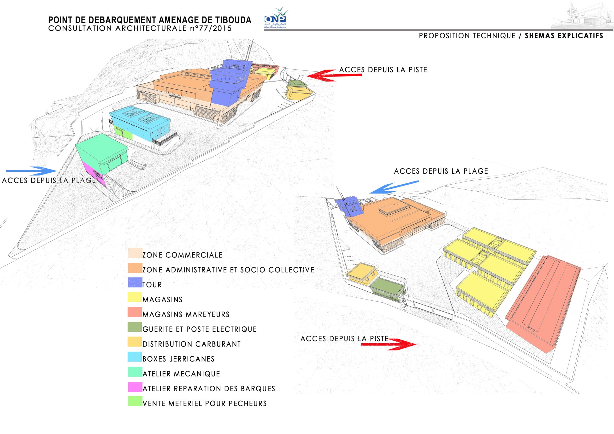 Consultation architecturale point de débarquement de pêcheurs à Tibouda | 1ER  PRIX — 2