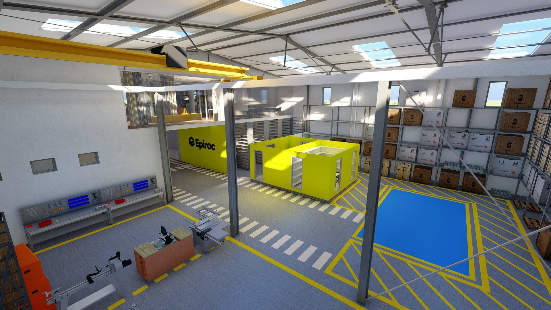 Aménagement intérieur du Nouveau Siège EPIROC MAROC, bureaux et unité logistique — 8