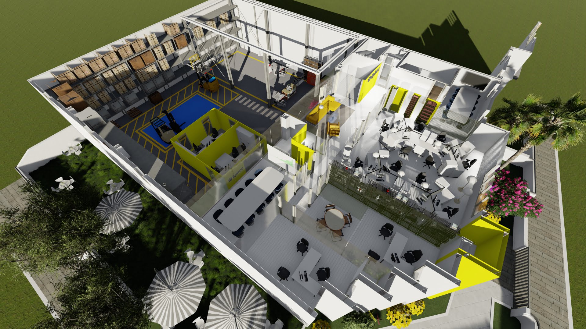 Aménagement intérieur du Nouveau Siège EPIROC MAROC, bureaux et unité logistique — 3