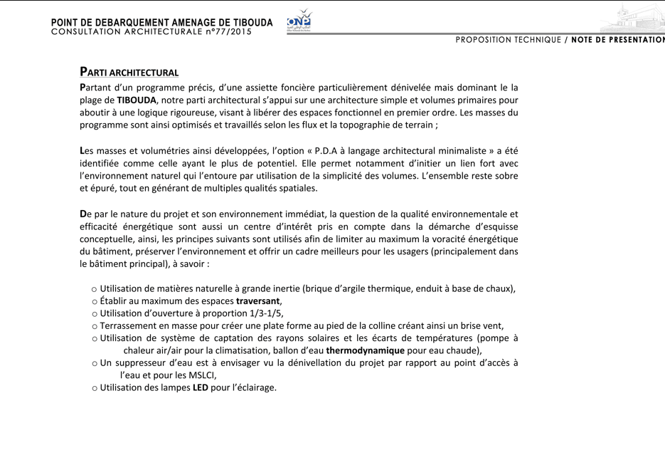 Consultation architecturale point de débarquement de pêcheurs à Tibouda | 1ER  PRIX — 7