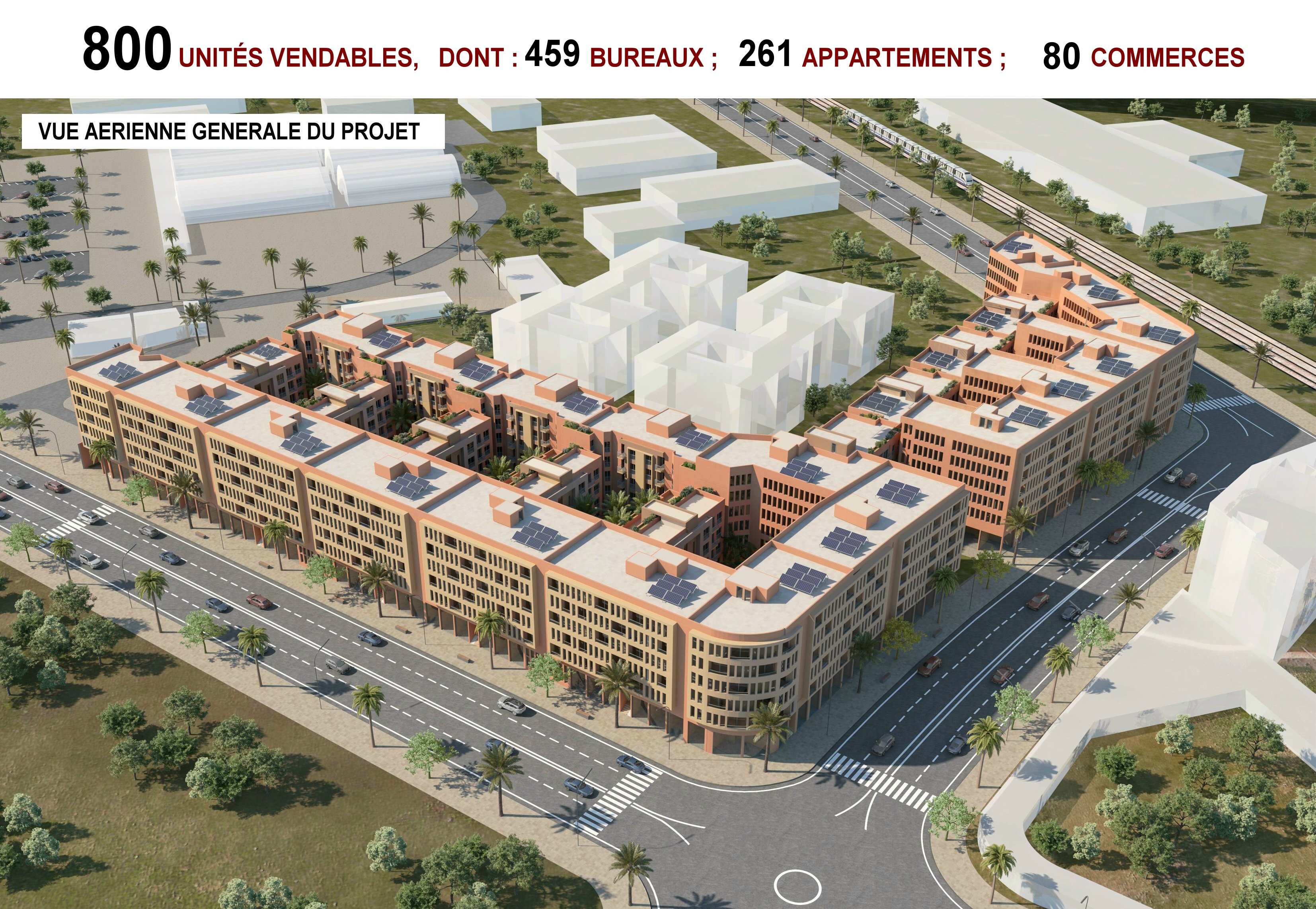 Projet résidentiel et de bureau Al Fayrouz Marrakech | CONCOURS ARCHITECTURAL 1ER PRIX — 2