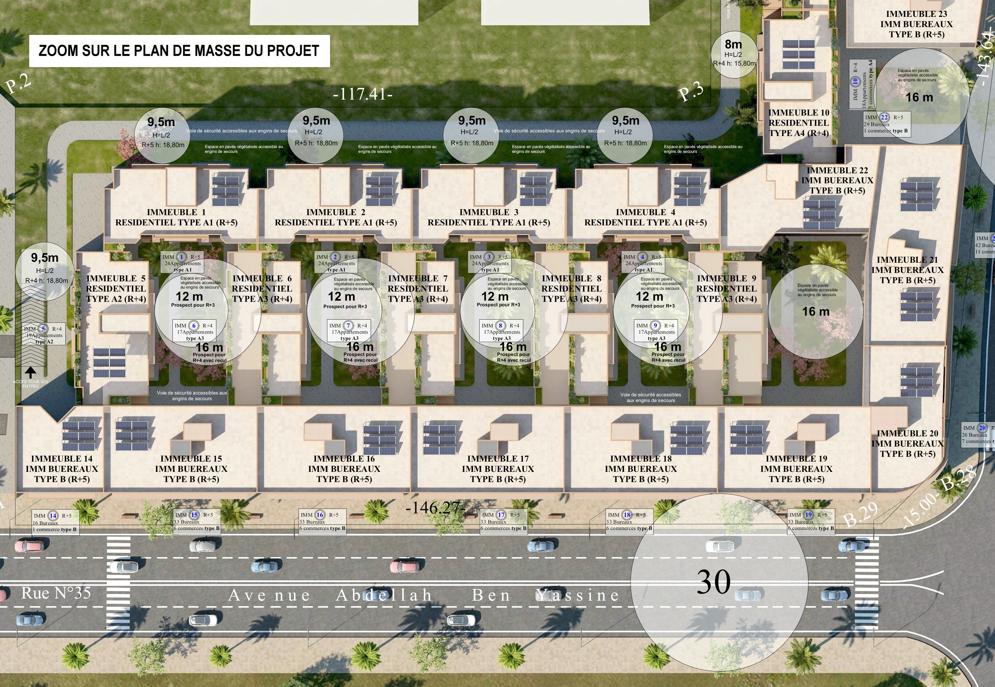 Projet résidentiel et de bureau Al Fayrouz Marrakech | CONCOURS ARCHITECTURAL 1ER PRIX — 9