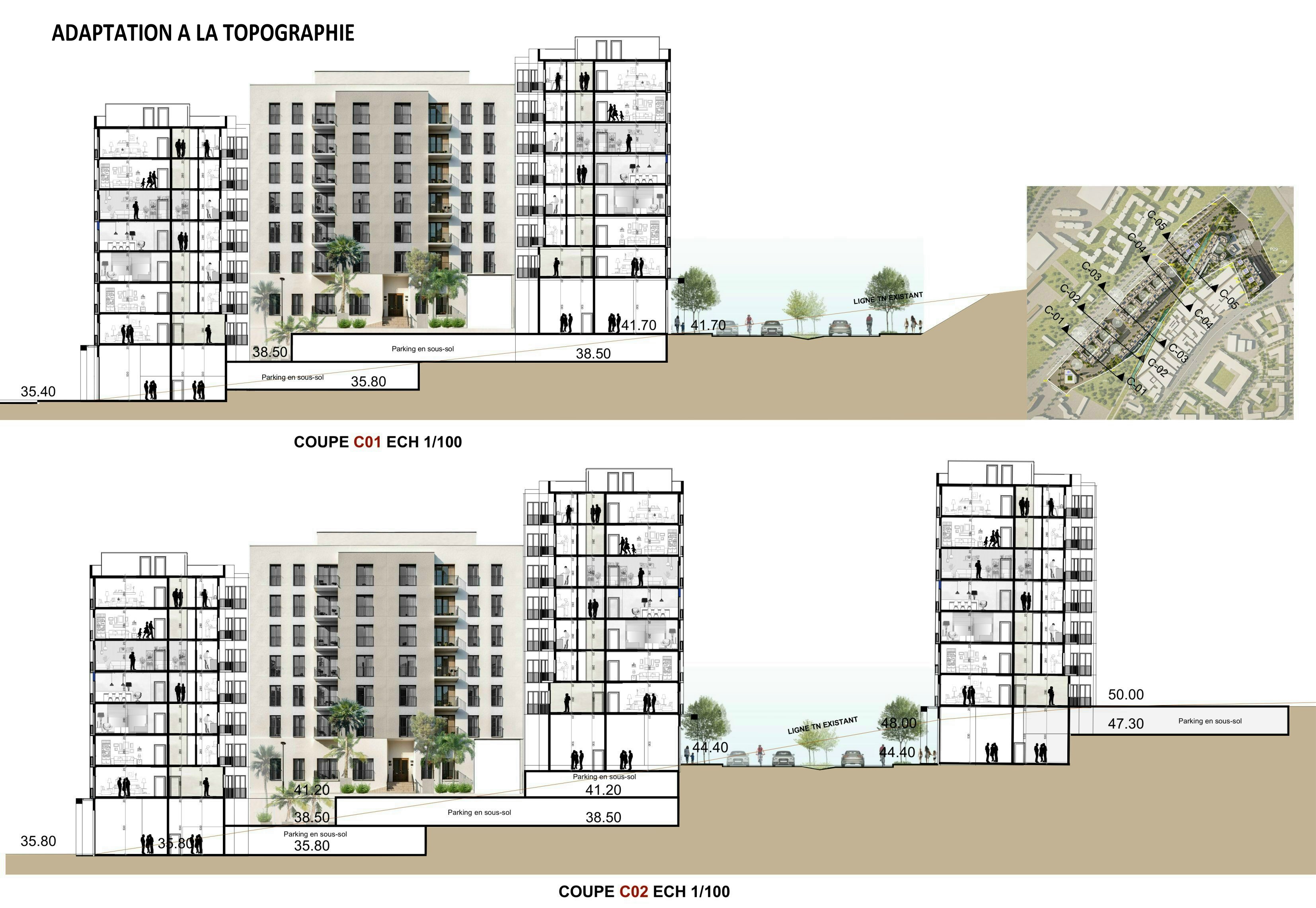 Projet résidentiel SEHB Boulevard A Sale | CONCOURS ARCHITECTURAL 2EME PRIX — 10