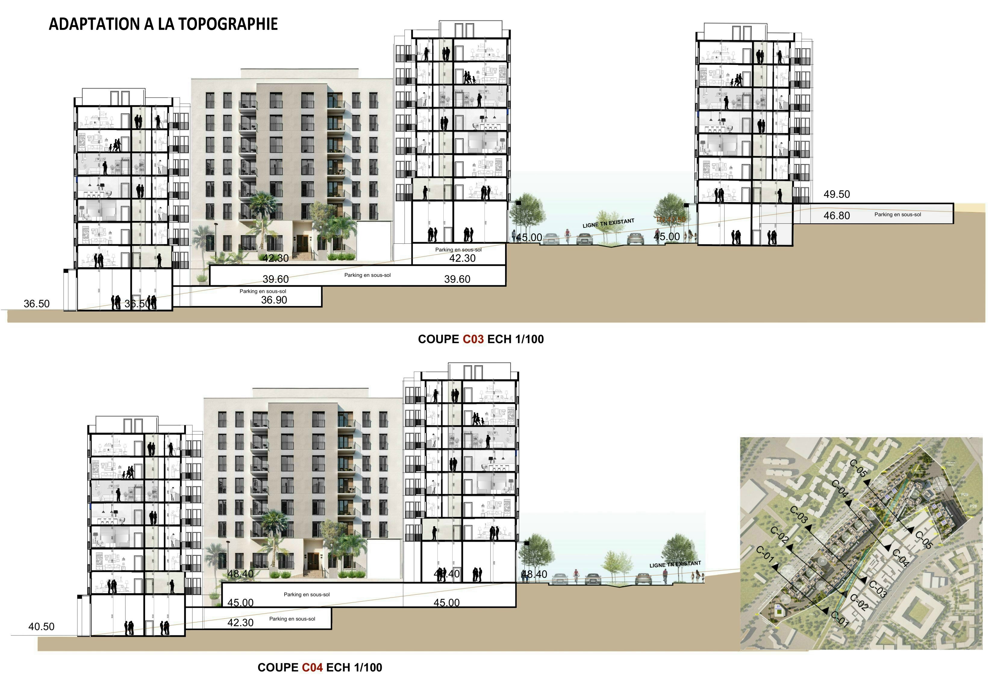 Projet résidentiel SEHB Boulevard A Sale | CONCOURS ARCHITECTURAL 2EME PRIX — 11