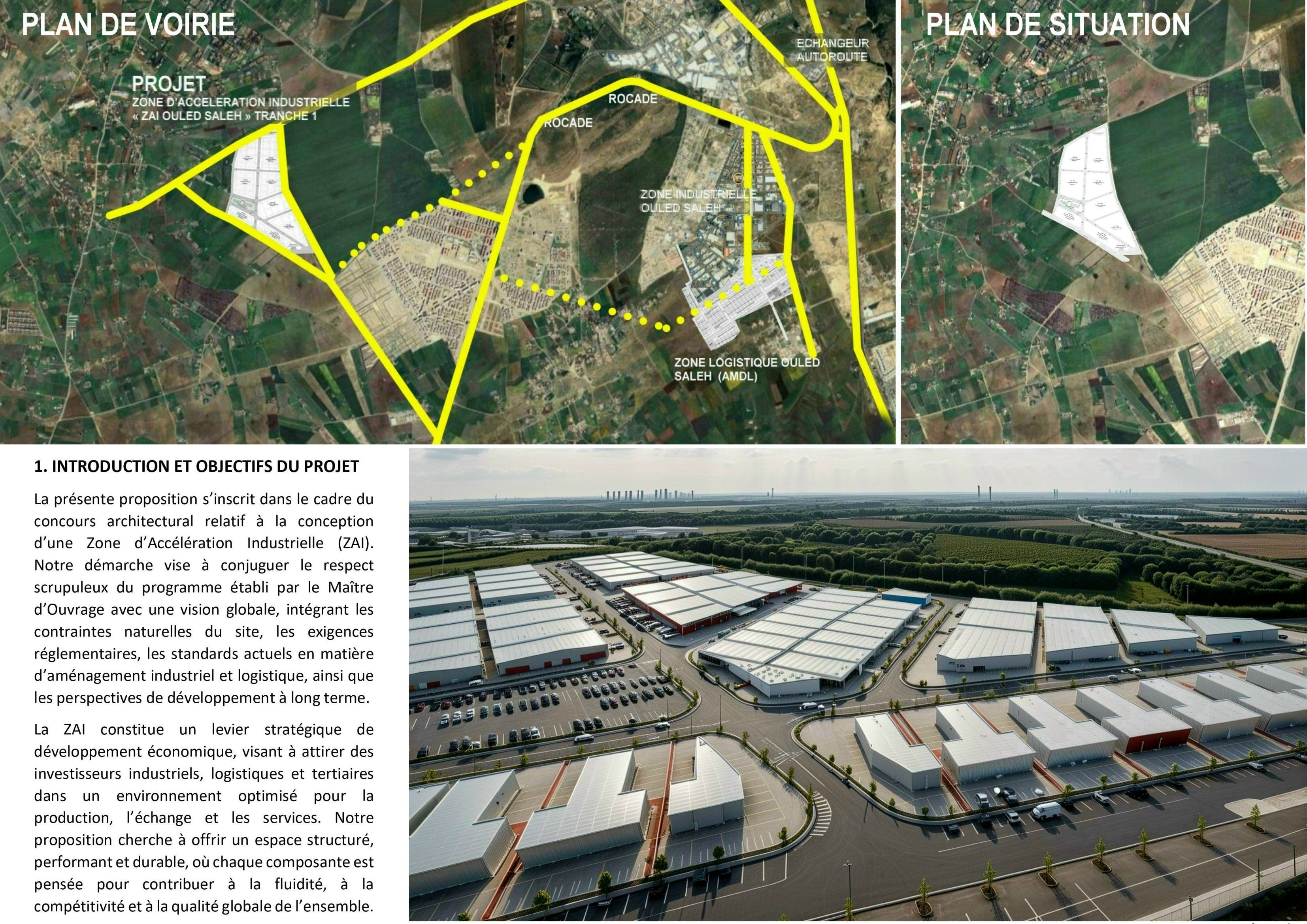 Zone d'activités industrielles Bouskoura | CONCOURS ARCHITECTURAL 3EME PRIX — 2
